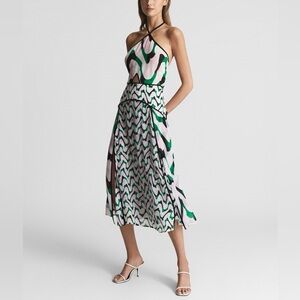 REISS Alex Resort Halter Cutout Midi Dress, Size 6